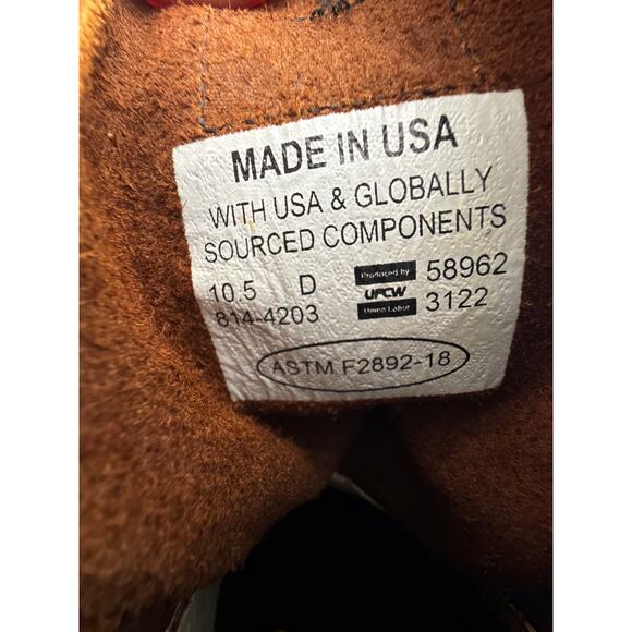 Thorogood Work Boots American Heritage 6" Mens 10.5D Leather Moc Toe 814-4203 - Picture 9 of 11